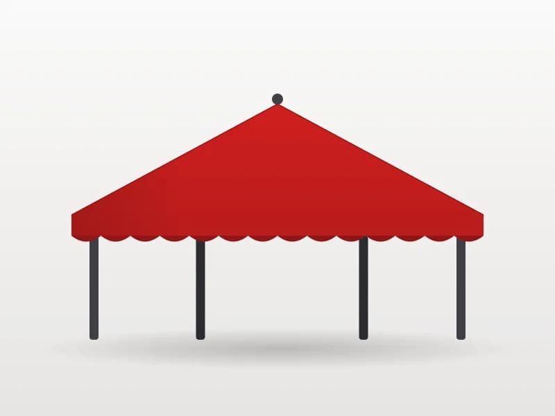 3×6 Metre 40 mm Çelik Gazebo Tente